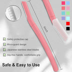 Face Razors for Women, Dermaplane Razor for Women Face, Eyebrow Razor, Facial Razors, Dermaplaning Tool, Gentle Skin Exfoliation Microblades for Sensitive Skin, Peach Fuzz Remover, 10 Count (Blush)