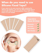 Under Eye Patches Silicone - Reusable Eye Patches + Silicone Fixing Tape Cuttable, Eye Wrinkle Patches, Reusable Eye Mask, Plump Fine Lines & Wrinkles, Eye Cream Applicator + Tin Case