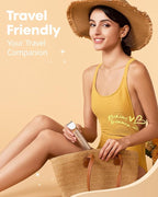 Electric Bikini Trimmer: 2 in1 Body Facial Hair Remover - Painless Pubic Hair Shaver (Rose Gold)