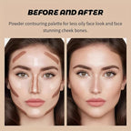 4 Colors Contour Palette, Face Contouring Highlighters Bronzer Powder Makeup Kit, Natural Contouring Makeup Kit for Beginner, All in one Makeup Contour Palettes (02, 1.02)