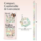 Kitsch Satin Heatless Hair Curler Set - Heatless Curls Overnight, Hair Rollers for Soft Curls & Frizz-Free Styling, No Heat Curlers To Sleep in, Curling Rod Headband with 2 Scrunchies - Aura