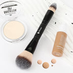 DUcare Powder Brush Foundation Brushes Double Ended Blush Setting Brush for Rounded Taperd Liquid, Cream, Powder,Blending, Buffing
