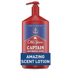 Old Spice Hand, Face & Body Lotion for Men, 24/7 Lightweight Moisturization with Amazing Scent, Instant Absorption, For All Skin Types, Captain with Bergamot Scent, 16 oz