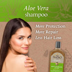 Tio Nacho Aloe Vera Deep Repair Shampoo: Organic Aloe Vera and Royal Jelly for Hair Repair and Protection, Enriched with Vegetable Keratin for Strength and Shine, Paraben, Salt, Silicone-Free - 14 Oz