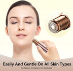 Facial Hair Remover for Women Ladies Upper Lip Hair Removal Electric Face Shaver with Rechargeable Battery Brush(Champagne Gold)