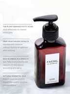 Facial Cleanse, Foaming Face Wash, Exfoliating and Hydrating Deep Skin Cleanser for Sensitive Skin