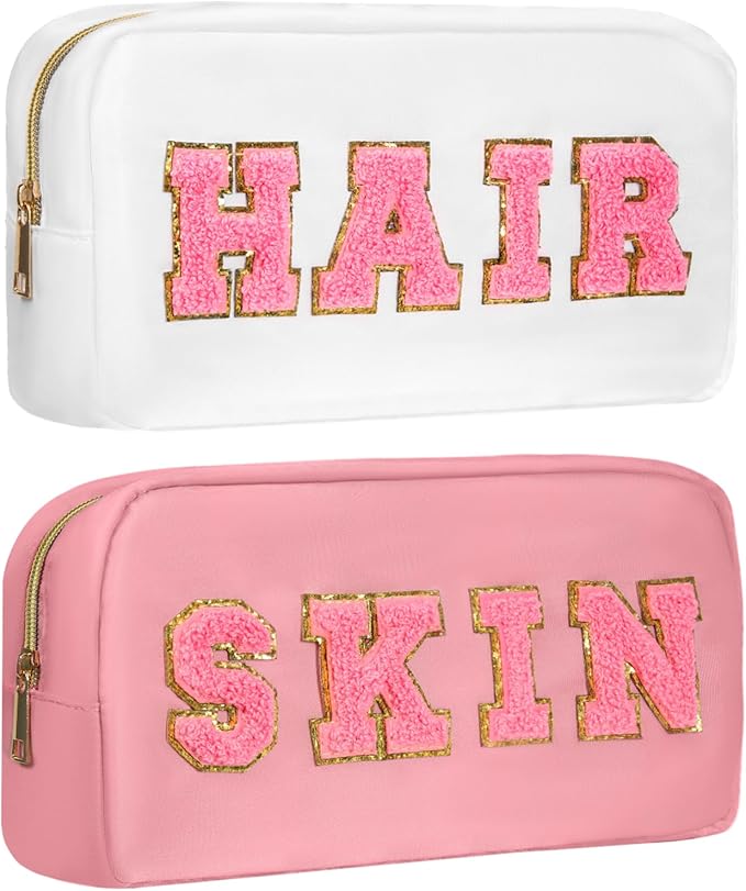 2pcs preppy makeup bags set,