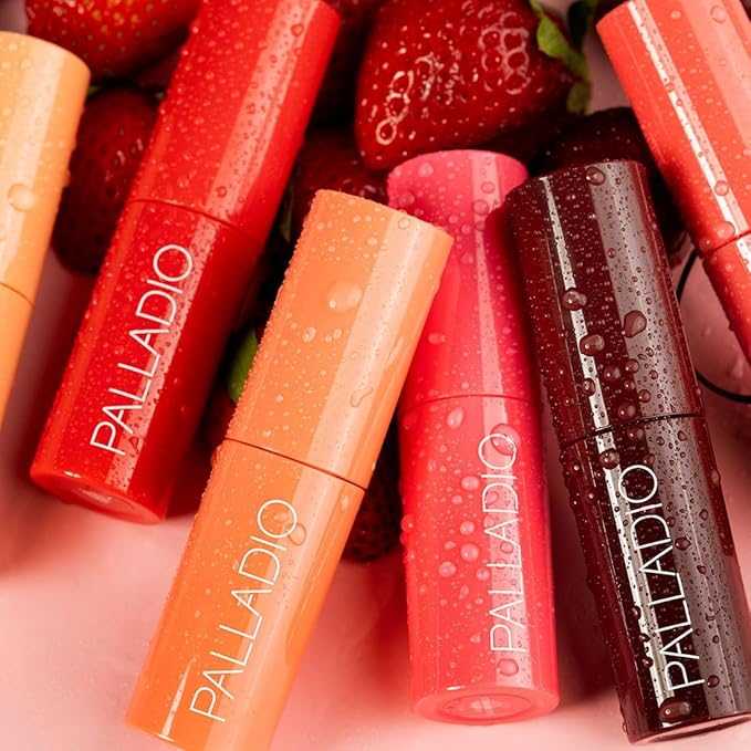 Palladio Jelly Tint, Liquid Stain for Cheeks & Lips, Vivid Color Lip Stain, Lightweight Non-Sticky and Transfer-proof, Natural Finish Makeup, Mango Tango