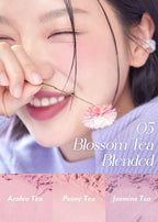 I'm Meme Palette - Afternoon Tea Blusher | Blossom Tea Blended, Cool Tone Blush for Cheek, Soft Pink, Peach, Lavender, 3 Shades Palette, Matte Powder Blush for Face&Cheeks, 0.4oz