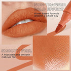 Lip Stain Marker,Nude Orange Lip Tint Stain Pen Orange