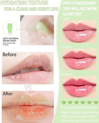 Tinted Moisturizing Lip Glow Oil,Hydrating Plumping Lip Gloss Lip Care Clear Toot Lip Oil for Dry Lip,Glow Reviver Lip Oil,Shine Lip Tint Stain Lip Care Product,Christmas Makeup Gift for Women-#016