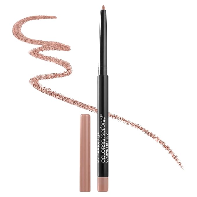 Maybelline Color Sensational Shaping Lip Liner with Self-Sharpening Tip, Nude Whisper, Nude, 1 Count
