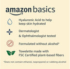 Amazon Basics Hydrating Makeup Remover Wipes, 50 wipes (Pack of 2)