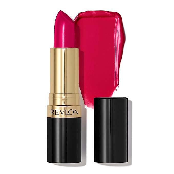Revlon Super Lustrous Lipstick, Creamy Formula For Soft, Fuller-Looking Lips, Moisturized Feel, 440 Cherries in the Snow, 0.15 oz