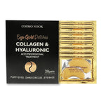 Under Eye Patches (20 Pairs) - Golden Eye Mask with Amino Acid & Collagen, Cooling Eye Care for Wrinkles, Puffy Eyes & Dark Circles, Skincare Treatment for Men & Women