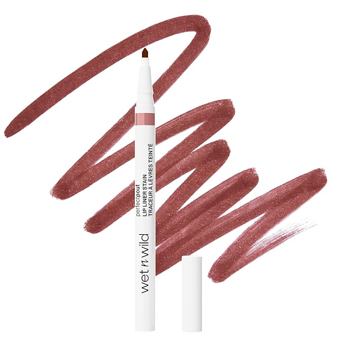 wet n wild Perfect Pout Lip Liner Stain, Long-Lasting Transfer-Proof Formula with Blade-Like Applicator for Precision & Full Lip Coverage, Vegan & Cruelty-Free - Nude Tights