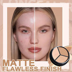 6 Colors Correcting Concealer Palette, Makeup Cream Contour Palette with Brush, Contouring Foundation Highlighting Concealer Palette for Conceals Dark Circles, Redness, Acne, Blemish (E)