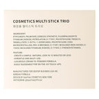 KIMUSE Multi Stick Trio Face Makeup, Cream Blush Stick for Cheeks & Lips, Moisturizer & Highlighter Makeup Sticks for All Skin