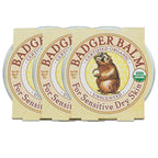 Badger - Unscented Dry Skin Balm, Sensitive Skin Balm, Moisturizing Balm for Dry Cracked Skin, Unscented Balm, Skin Moisturizer Balm, 2 oz (3 Pack)