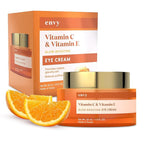 Envy Vitamin C & Vitamin E Under Eye Cream - For Dark Circles and Puffiness, Brightening & Anti-Aging Under Eye Cream - Rejuvenates Fatigued Eyes - Cruelty Free Korean Skin Care - 1.01 OZ