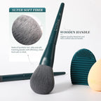 DUcare Makeup Brushes Set 17 Pcs with Brush Cleaning Mat and Makeup Sponge Professional Face Powder Eye Shadow Powder Liquid Cream Kit Gift Box