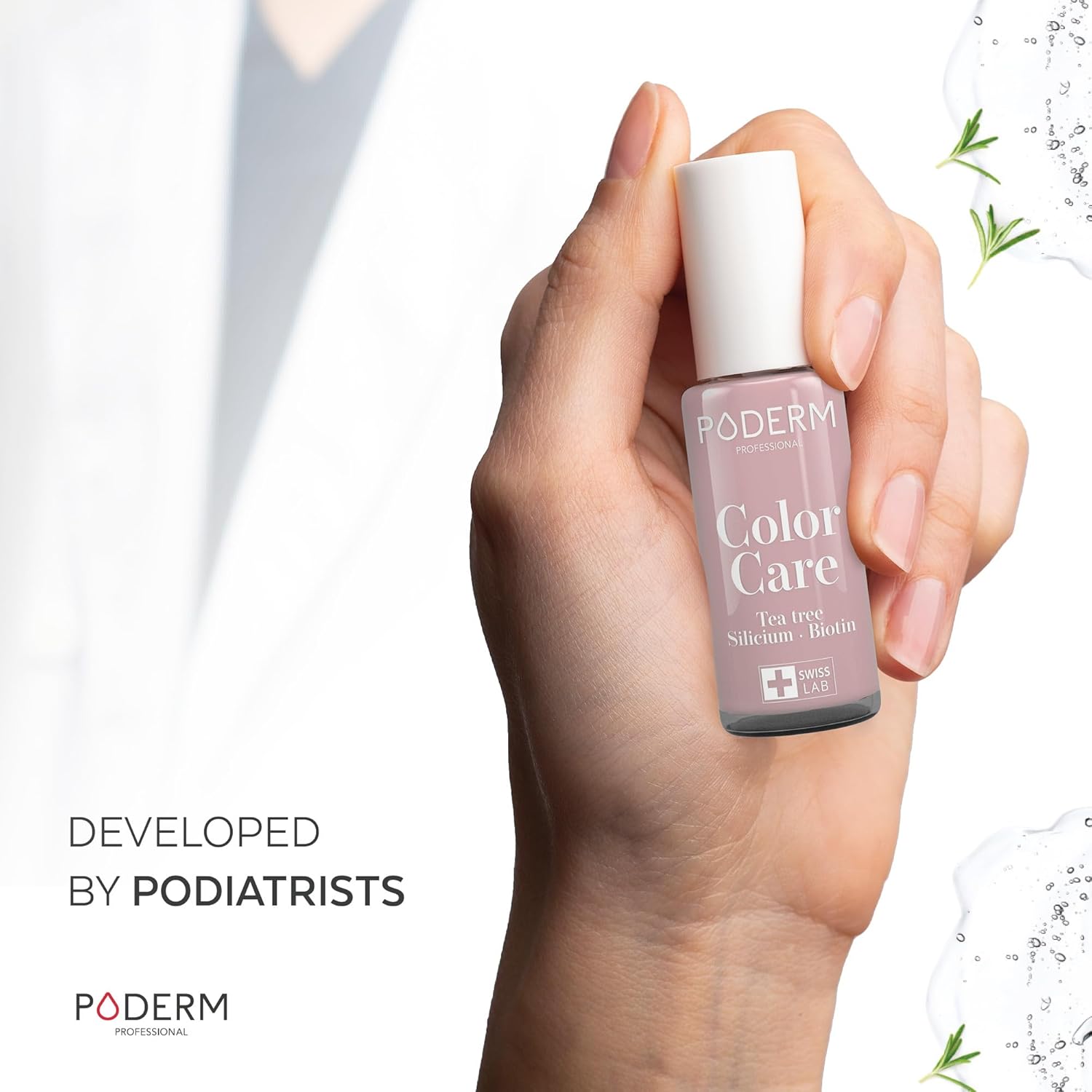 PODERM - Nail Polish – Enriched with Tea Tree – Improves nail appearance – Ingredients Natural/Vegan - foot/hand - Swiss Made (Lavender)