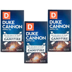Duke Cannon Big Brick of Soap - Campfire, Smoky Hickory Scent, American-Made, Large Size, 10 oz. (3 Pack)