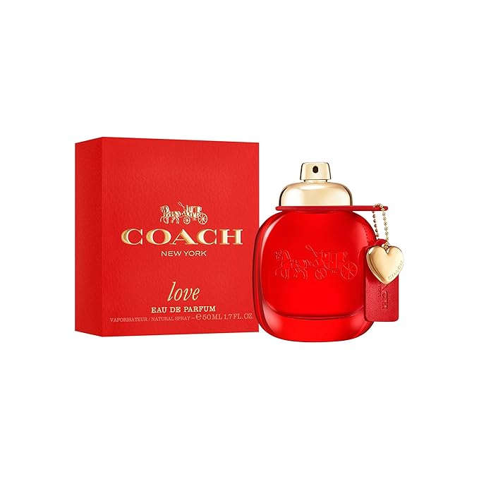 Coach Love Eau de Parfum - Long Lasting Fragrance with notes of Strawberry, Red Velvet Rose & Cedarwood 1.7 fl. oz.
