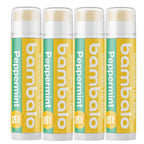 4-Pack Peppermint SPF 15 Lip Balm - Organic Ingredients, Broad Spectrum UVA/UVB Protection - Hydrating & Moisturizing, USA Made