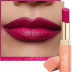Oulac Creamy Matte Lipstick for Women, Lipstick & Blush Duo, Magenta Soft Satin Finish Lipsticks with Moisturising Formula, Rich Color Lightweight Lip Balm, Rose Oil,Vegan & Cruelty-Free| 3.6g (Y03)