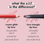 e.l.f. Cream Glide Lip Liner, Highly-Pigmented Pencil For Lip