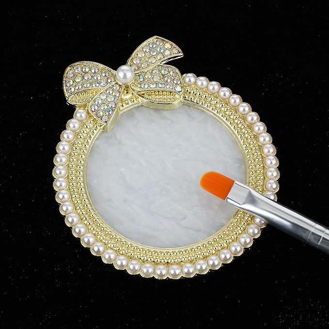 Resin Nail Art Palette Gold Edge Nail Holder