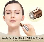 Facial Hair Remover for Women,Painless Hair Shaver Rechargeable with LED Light, Flawless Lady Face Electric Razor,The Great Female Mustache Removal (Rose Gold)