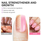 Nail Polish Strengthener and Growth Treatment: Pink Gelike EC 6 in 1 Natural Nail Hardener Extra Strong and Growth - Long Lasting Nail Repair for Damaged Nails - For Daily Work Home Salon