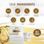 Under Eye Patches - 24K Gold Under Eye Mask, Dark Circles Under Eye Treatment Mask, Anti-Wrinkle Under Eye Bag Treatment for Puffy Eyes, Collagen Patch & Eye Mask Skincare, Under Eye Gel Pads 20 Pairs