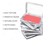 KYDA Powder Blush, Radiant Glow Face Blusher, Blendable Formula, Lasting Moisturizing, Ultra Fine Lightweight Texture, Cherry