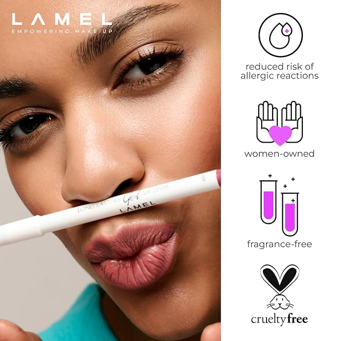 Matte Gel Lip Liner Pencil | Weightless & CreamyTexture - Sharpenable - Longwear & Waterproof - High Pigmented & Flawless Finish - Cruelty-free & Paraben-Free,- 409, 1,7g/0.05oz