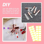 AMORIX 50PCS Mini Lip Gloss Tubes with Wand 1.2ml Empty Lip Gloss Containers Refillable Travel Lip Balm Bottles for Samples with 5ml Syringes DIY Lip Gloss Base + Tag Labels (Rose Gold)