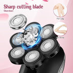 Electric Razors for Women,7D Gifts for Women,Cordless Electric Shaver with Detachable Head Wet/Dry Facial Hair Remover for Legs Painless Water Resistant (Black)