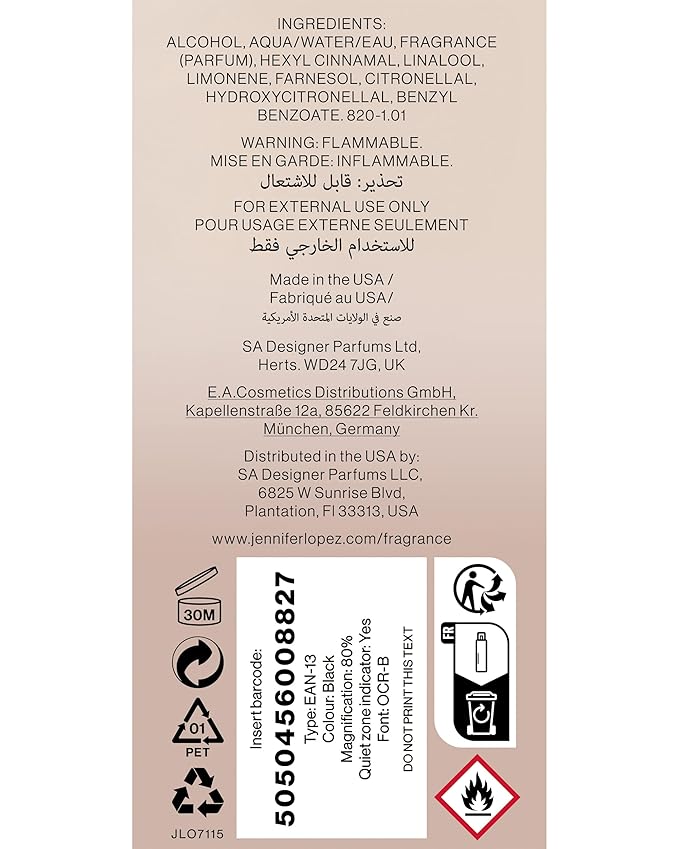 Jennifer Lopez Still Body Mist, 240ml (8fl oz) Duo Pack (2 Pack)