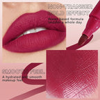 Lip Stain Marker,Nude Plum Lip Tint Stain Pen Liner,Hydrating