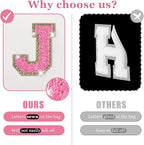 Initial letter patch makeup bag,