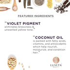 Luseta Color Brightening Purple Shampoo and Conditioner Travel Kit for Blonde and Gray Hair -Infused with Cocos Nucifera Oil to Help Nourish, Moisturize and Condition Hair, 2x1.01oz