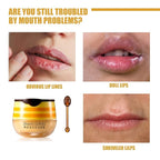 4 Pcs Lip Balm Honey Pot, Honey Moisturizing Lip Mask Reduces Lip Lines,Prevention Dry and Cracked Lip Scrubs Exfoliator.
