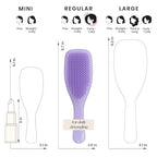 Tangle Teezer Ultimate Detangler Curly Hair Brush, Dry & Wet Hairbrush, Reduces Frizz & Breakage, for 3C to 4C Curly Hair Types, Purple Passion