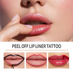 3 Colors Lip Stain Peel Off, Peel off Lip stain, Lip Tint Stain, Peel off Lip Liner Stain, Lip Stain Peel off Tint Tattoo Color Waterproof Long-Lasting, No Smudging