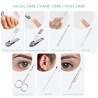 60 Sets Travel Manicure Set Nail Clippers Bulk Pedicure Kit 7 in 1 Stainless Steel Professional Nail Set Grooming Kits Nail Care Tools for Women Men(Bright Color)