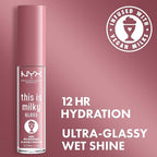 NYX PROFESSIONAL MAKEUP This Is Milky Gloss, Lip Gloss with 12 Hour Hydration, Vegan - Ube Milkshake (Mauve Purple)