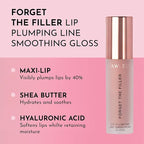 Women's Forget The Filler Lip Plumper Line Gloss, Nudie, Pink, 0.11 Fl Oz (Pack of 1)