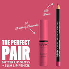 NYX PROFESSIONAL MAKEUP Butter Gloss, Non-Sticky Lip Gloss - Strawberry Cheesecake (Warm Pink)